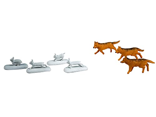 Lionel Warner Brothers The Polar Express Wolves & Rabbits Seven Piece Miniature Animal Pack Model Train Accessory (624252) - Image 1