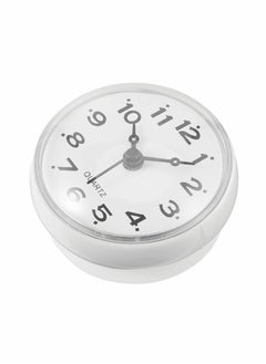 KASTWAVE Bathroom Shower Suction Cup Wall Clock Silent Waterproof Clock Quality Quartz Clock (White)  - Image 1