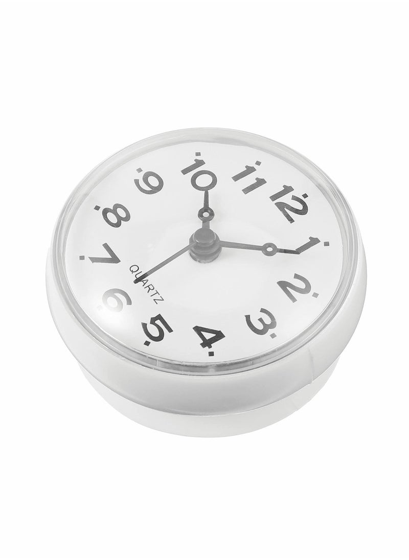 KASTWAVE Bathroom Shower Suction Cup Wall Clock Silent Waterproof Clock Quality Quartz Clock (White)  - Image 1