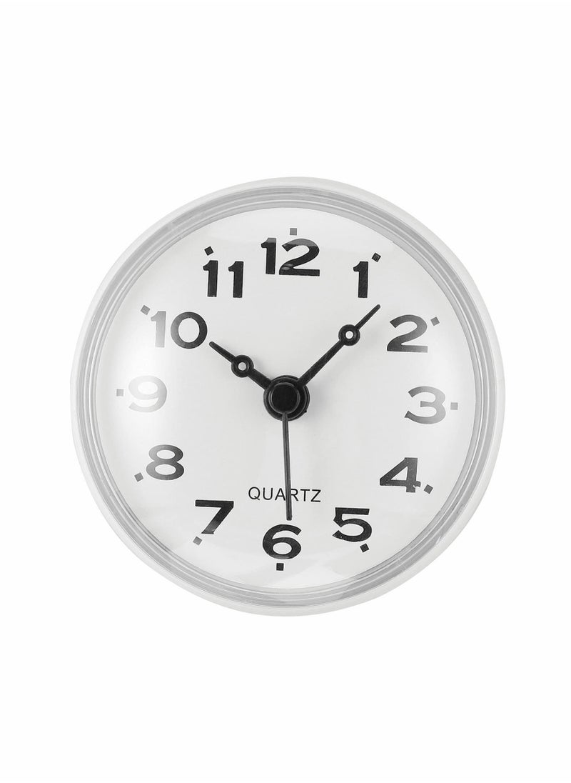 KASTWAVE Bathroom Shower Suction Cup Wall Clock Silent Waterproof Clock Quality Quartz Clock (White)  - Image 2