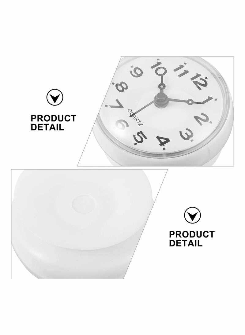 KASTWAVE Bathroom Shower Suction Cup Wall Clock Silent Waterproof Clock Quality Quartz Clock (White)  - Image 5