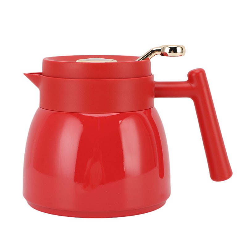 Insulated Coffee Pot: 880ml Red 316 Stainless Steel Vacuum Insulation - 6-Hour Hot 12-Hour Cold Retention Fine Mesh Filter Leakproof Lid Thermal Tea Pot for Home Office Tea Coffee Lovers - Image 1
