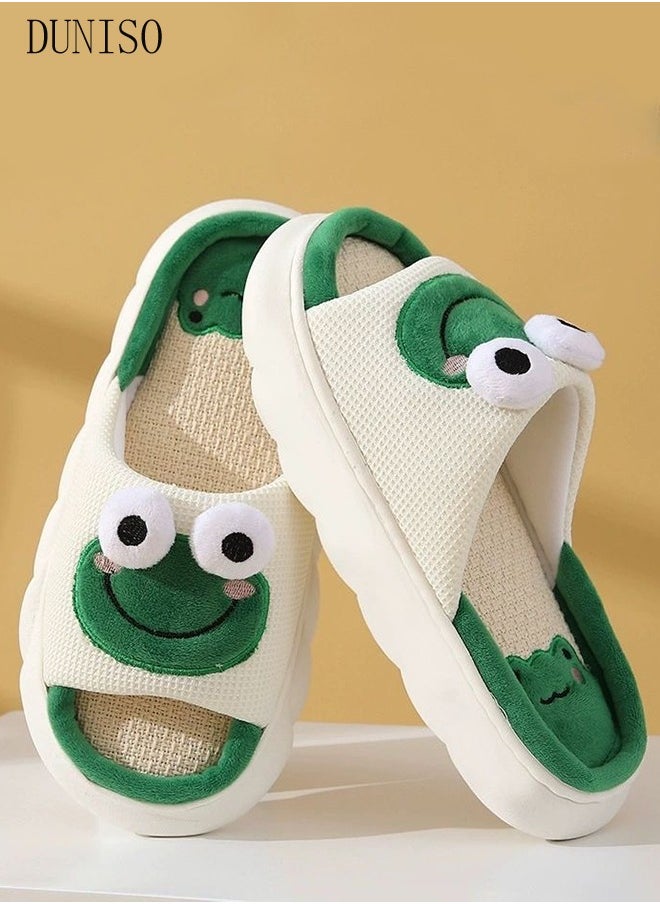 DUNISO Slippers for Men and Women Memory Foam House Bedroom Slippers with Thick Sole Non-Slip Soft Slippers Open Toe Women's Bath Slipper House Sandals for Indoor & Outdoor  - Image 2