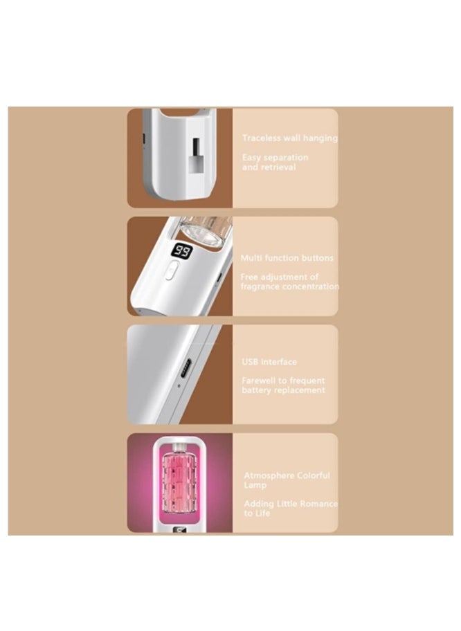 OASIS-TH Automatic Aromatherapy Diffuser, New Small Essential Oil Diffusers for Home Intelligent Electric Aromatherapy Diffusers, Upgrade Rechargeable 5 Modes Aromatherapy With 4 Bottle Essential Oil  - Image 5