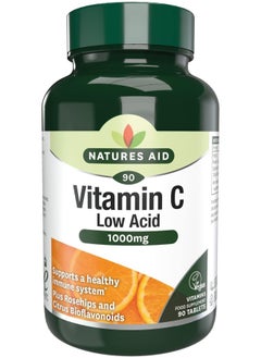 Natures Aid Vitamin C Low Acid 1000Mg, 90 Tablets  - Image 1