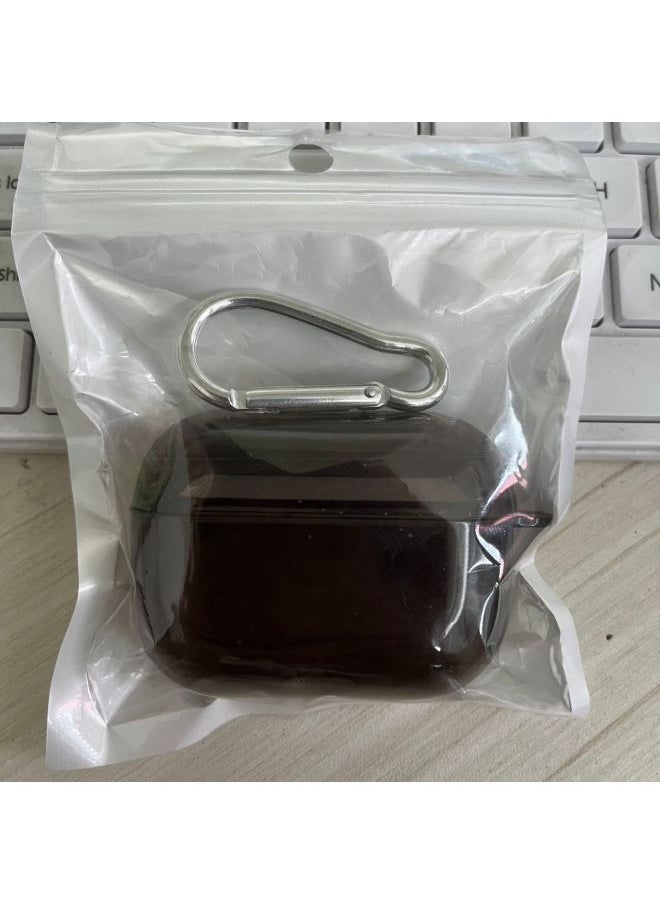 Generic - Suitable For Airpods Protective Apple Case Pro2 Transparent Headphone Case 3/4 Generation Headphone Case 5th Generation Tpu Material-Color:Transparent Black Soft Shell + Buckle + Pearlescent Bag-Model:AirPods 1/2 Generation (with Hanging Ears) - Image 1