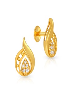 Malabar Gold and Diamonds 22k 916 Purity Gold Studs Earrings for Women DZER343Y  - Image 1