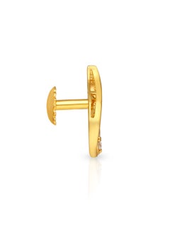 Malabar Gold and Diamonds 22k 916 Purity Gold Studs Earrings for Women DZER343Y  - Image 2
