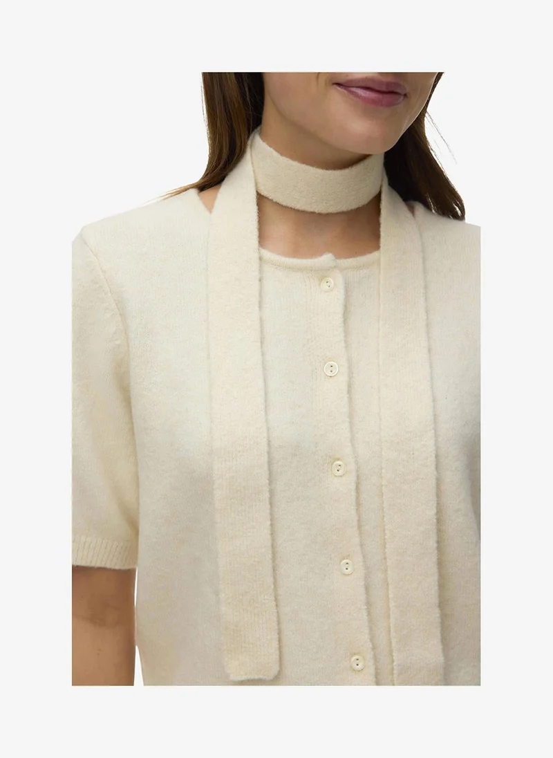 Vero Moda  Women's VMKAE Half Sleeve Scarf Cardigan Knit for Women | Best Price UAE