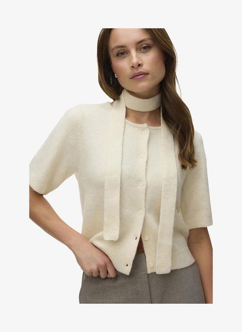 Women's VMKAE Half Sleeve Scarf Cardigan Knit