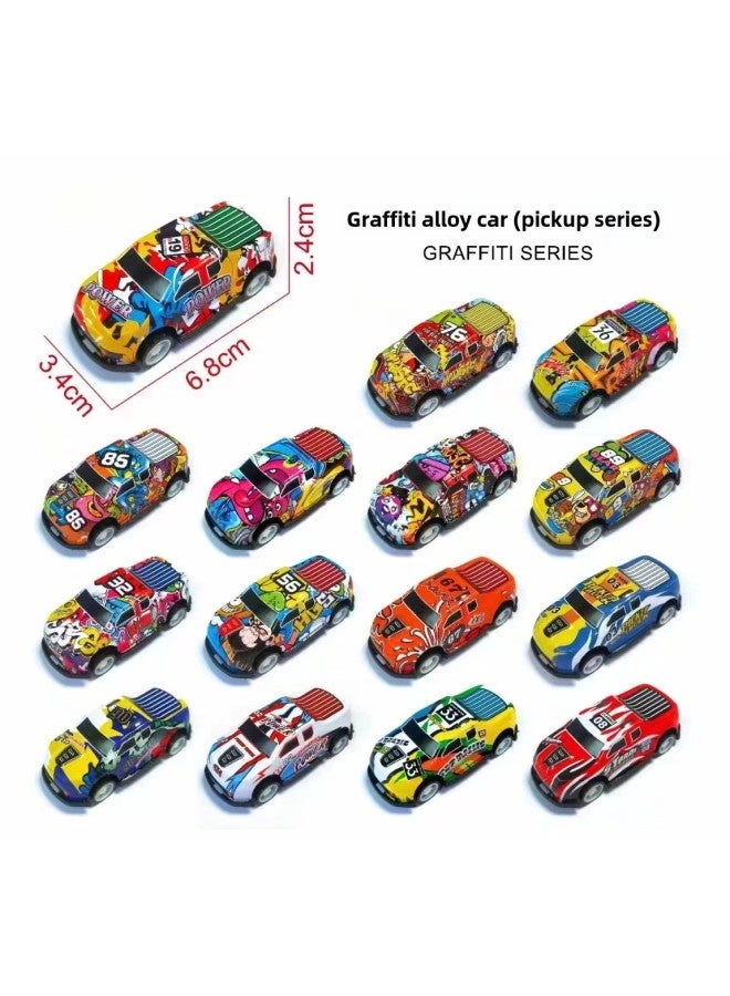 Back To Force Alloy Car Model Sliding Engineering Car Sports Car Stall Toys Children's Toys Manufacturers Wholesale-Color:No. 14 6.8cm Pullback Alloy Pickup  - Image 1