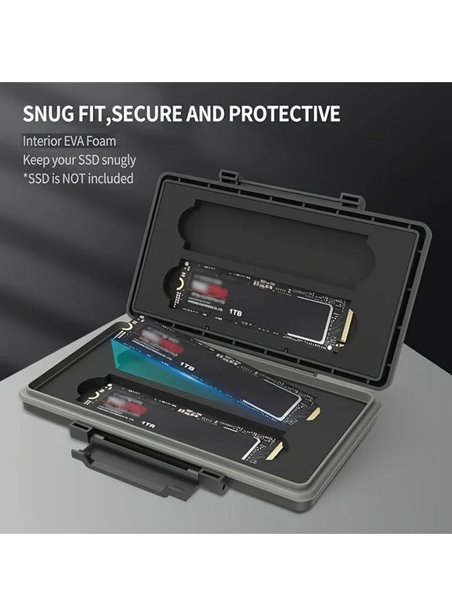 6 Slot M2 SSD Storage Case Waterproof ABS Holder Box For 2280 2260 2240 2242 2230 Internal Solid State Drives - Image 4