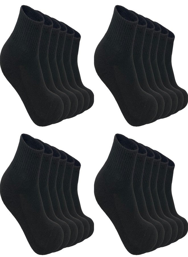 MUKHAKSH (Pack of 12 Pairs = 24 Socks Boys Winter Woolen Warm Black Ankle Socks - Image 1