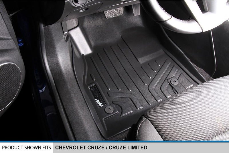 MAX LINER A0098/B0098 Floor Mats 2 Row Liner Set Black for 2011-2015 Chevrolet Cruze / 2016 Cruze Limited - Image 2