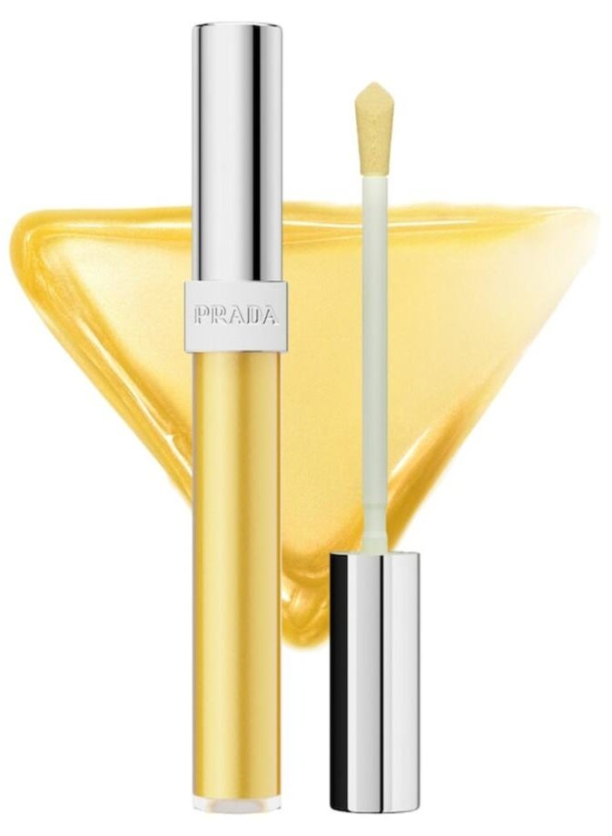 Prada Reflection Glossy Liquid Lip Balm 8ml – U002 Banana Yellow Moisturizing High-Gloss Lip Careb - Image 1