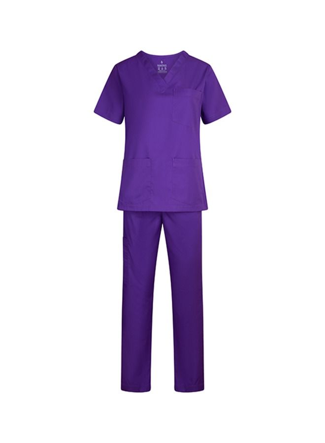 Klothon Medical Scrub Suit - Lilac, Polycotton Scrub For Women - Image 1