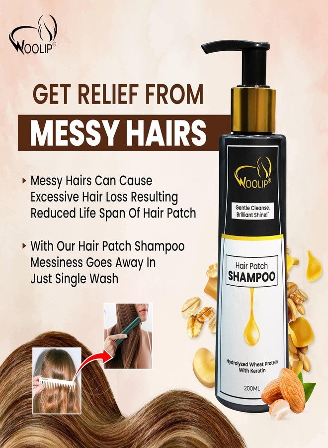 Woolip Hair Patch Shampoo For Hair Extensions And Wigs Sulfate Free Cleanser With Keratin Detangling Formula 24 Hours Smoothness Gentle Nourishing Care 200ml - Image 2