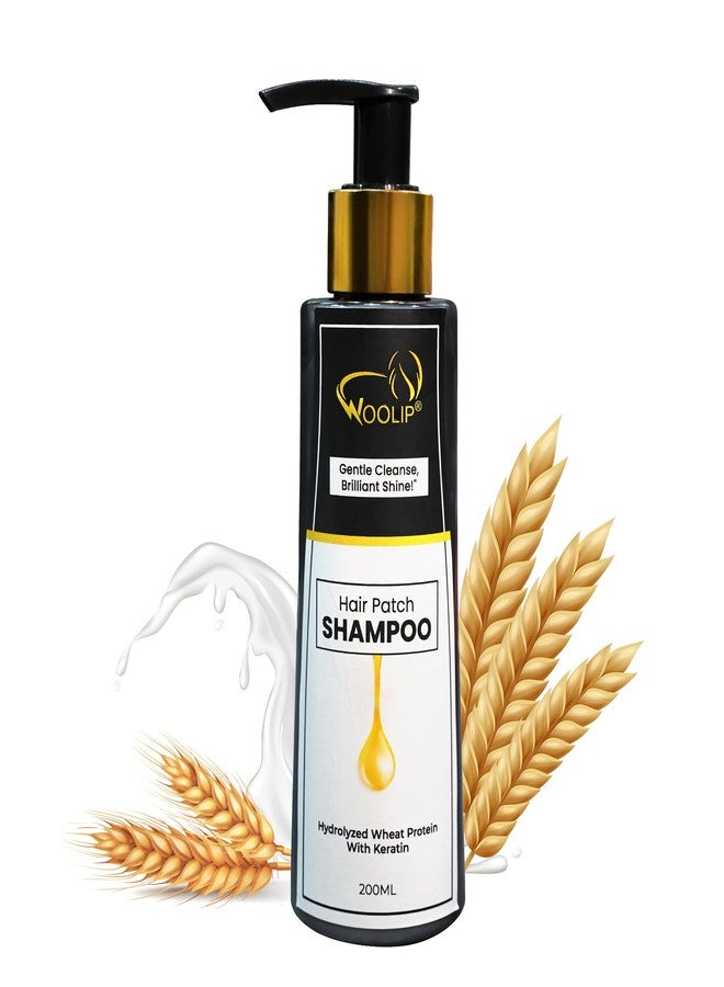 Woolip Hair Patch Shampoo For Hair Extensions And Wigs Sulfate Free Cleanser With Keratin Detangling Formula 24 Hours Smoothness Gentle Nourishing Care 200ml - Image 1