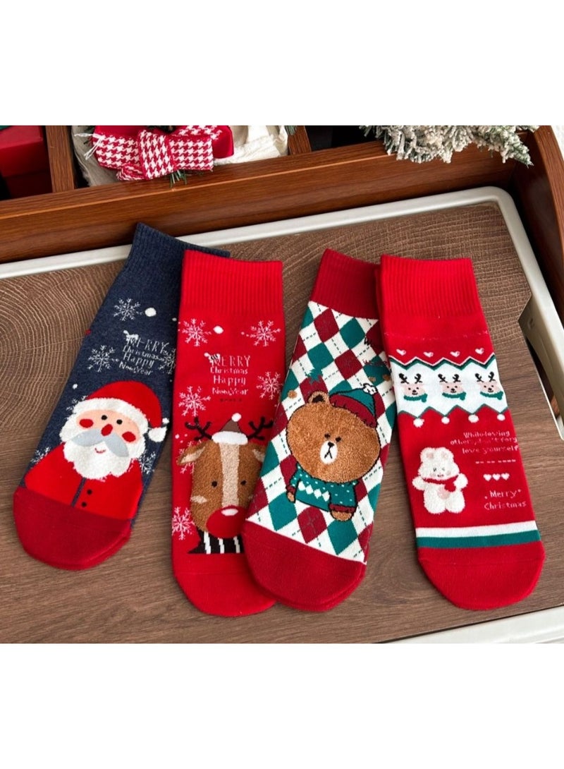 إسكدنيا جوارب عيد الميلاد مضحكة جوارب عيد الميلاد الدافئة الحرارية الابتكار هدية جوارب لعيد الميلاد هدية - Image 2