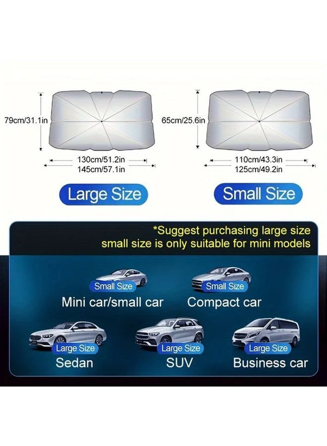 Large Size Foldable Car Windshield Sunshade Auto Front Window Cover Heat and UV Protection - Image 3
