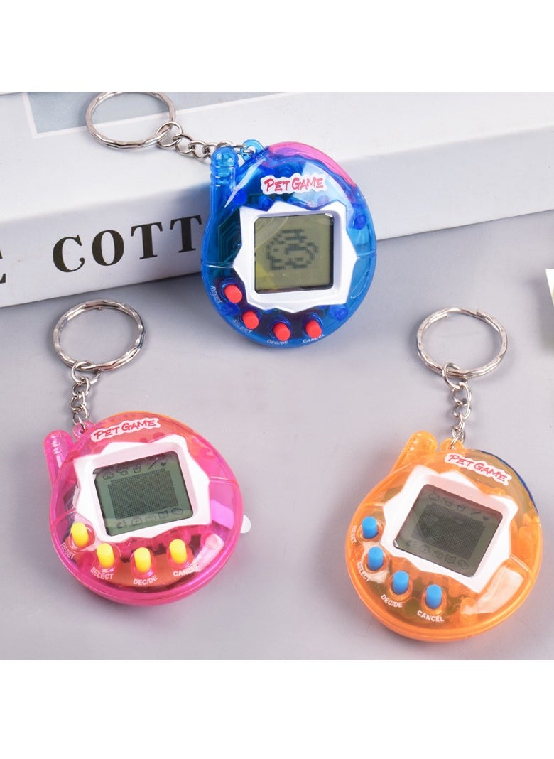 Generic - Virtual Pets Keychain, Digital Nostalgic Electronic Pets Keychain, Mini Virtual Pet Development Game Console, Pet Keyring Retro Handheld Game Machine For Boys/girls Adults, (Solid blue) - Image 1