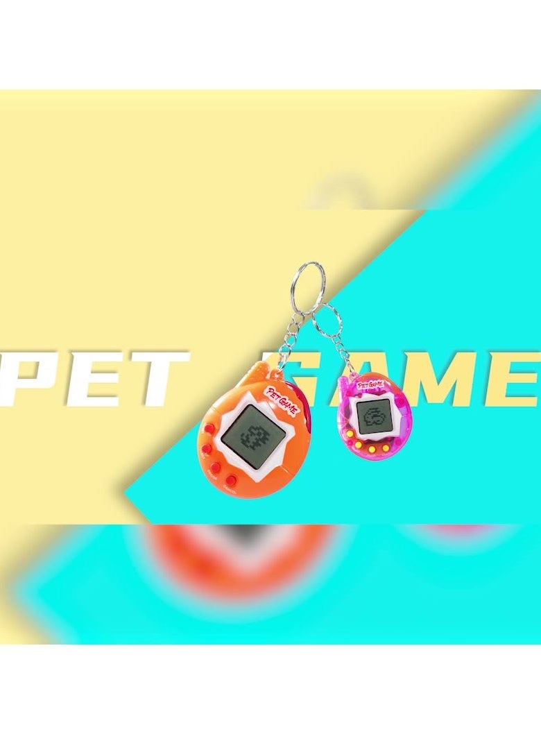 Generic - Virtual Pets Keychain, Digital Nostalgic Electronic Pets Keychain, Mini Virtual Pet Development Game Console, Pet Keyring Retro Handheld Game Machine For Boys/girls Adults, (Solid blue) - Image 1