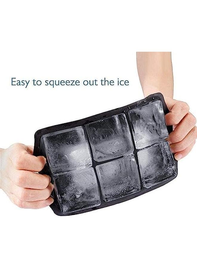 سكاي تاتش صواني مكعبات الثلج مجموعة من السيليكون مكونة من 2 صانع كرات ثلج مستديرة وقالب مكعبات ثلج مربع كبير لتبريد مشروبات الكوكتيل ويسكي بوربون والمزيد - Image 3