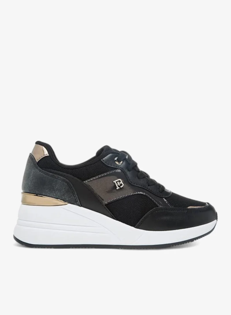 Women Panelled Sneakers with Lace-Up Closure