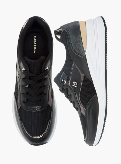 Flora Bella By Shoexpress Women Panelled Sneakers with Lace-Up Closure