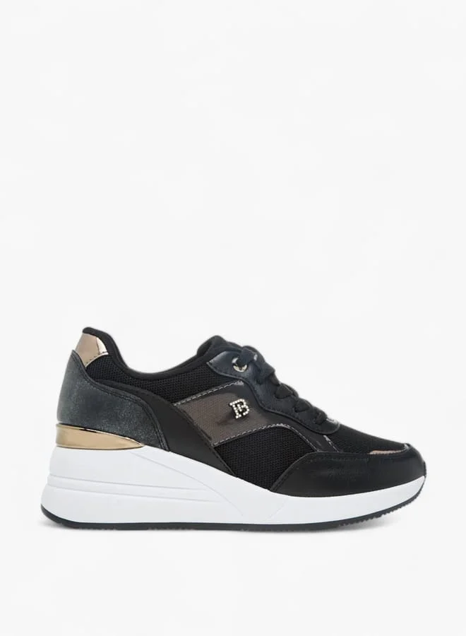 Flora Bella By Shoexpress Women Panelled Sneakers with Lace-Up Closure