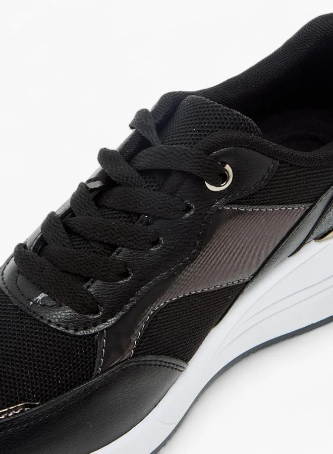 Flora Bella By Shoexpress Women Panelled Sneakers with Lace-Up Closure