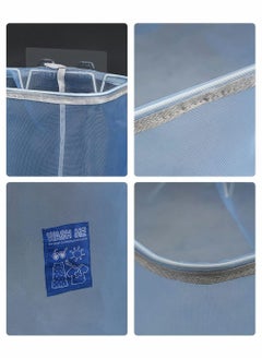 SYOSI Mesh Hanging Laundry Hamper Bag Saving Space Laundry Bag Wall Hanging Laundry Basket Hamper Wide Open Top Dirty Clothes Basket for Bathroom Storage Wall Closet Machine Washable 2 Pack  - Image 4