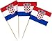 JAVD CYPS 100 Pcs Croatia Flag Croatian Toothpick Flags Small Mini Stick Cupcake Toppers Croatian FlagsCountry Picks Party Decoration Celebration Cocktail Food Bar Cake Flags - Image 3