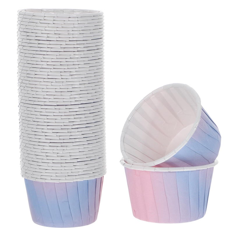 Gradient Coated Paper Cupcake Liners 100pcs Heat Resistant Muffin Baking Cups - Image 2