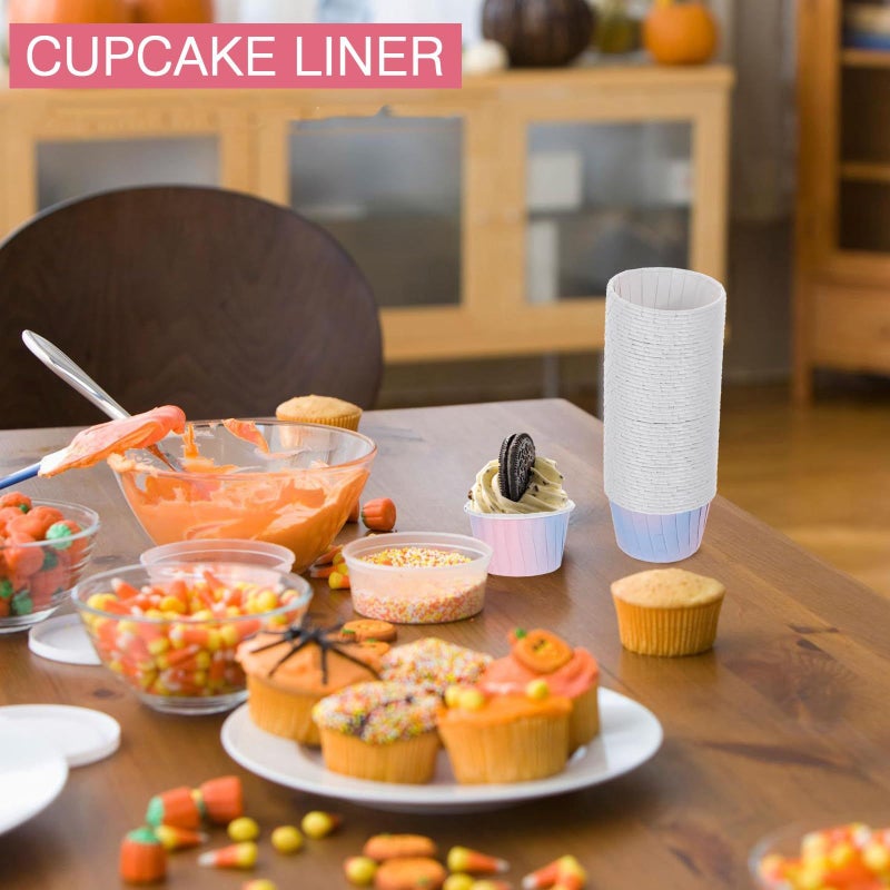 Gradient Coated Paper Cupcake Liners 100pcs Heat Resistant Muffin Baking Cups - Image 5