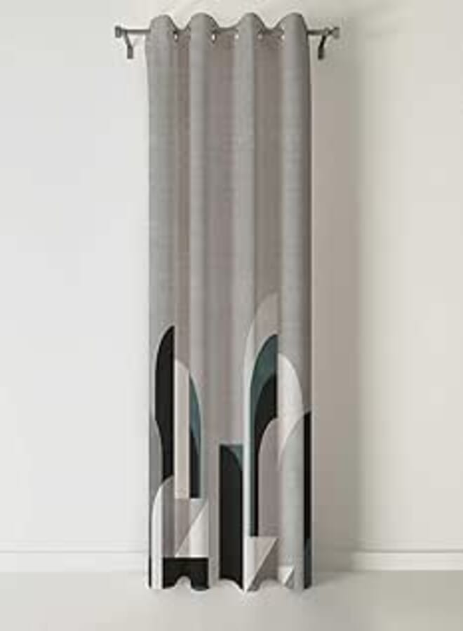 Premium Printed Curtain Abstract Flow, Eyelets, 135x275cm - Multi Color