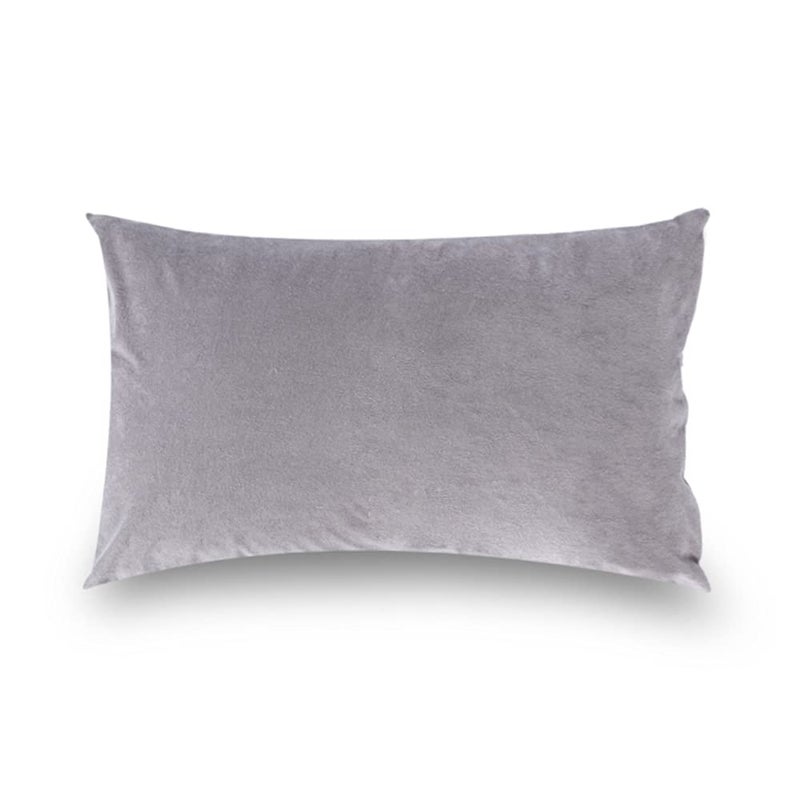 Wakefit Pillow Protector Waterproof | Terry Cotton | Pillow Inner Cover with Zip | 200 GSM | Grey-28x18 Inch | Set of 2 - Image 1