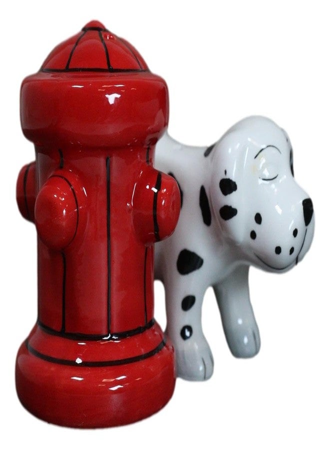 إيبروس جيفت إيبروس، أين النار؟ طقم هزازات ملح وفلفل سيراميك مغناطيسي على شكل كلب دالميشن يتبول مع صنبور إطفاء أحمر، هدية مثالية لرجال الإطفاء ومحبي سيارات الإطفاء وموظفي خدمة الطوارئ 911. - Image 4
