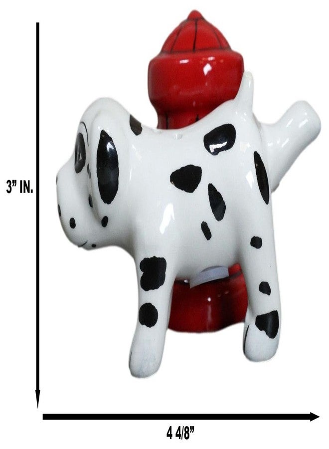 إيبروس جيفت إيبروس، أين النار؟ طقم هزازات ملح وفلفل سيراميك مغناطيسي على شكل كلب دالميشن يتبول مع صنبور إطفاء أحمر، هدية مثالية لرجال الإطفاء ومحبي سيارات الإطفاء وموظفي خدمة الطوارئ 911. - Image 2