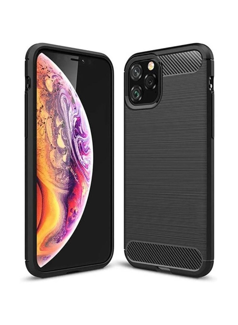 Captaintech Case for Apple iPhone 11 Pro Soft Silicon Brushed with Texture Carbon Fiber Design Protection Cover, Silk Microfiber Cloth, Cool Protective Shockproof Cover 5.8" 11P - Image 1
