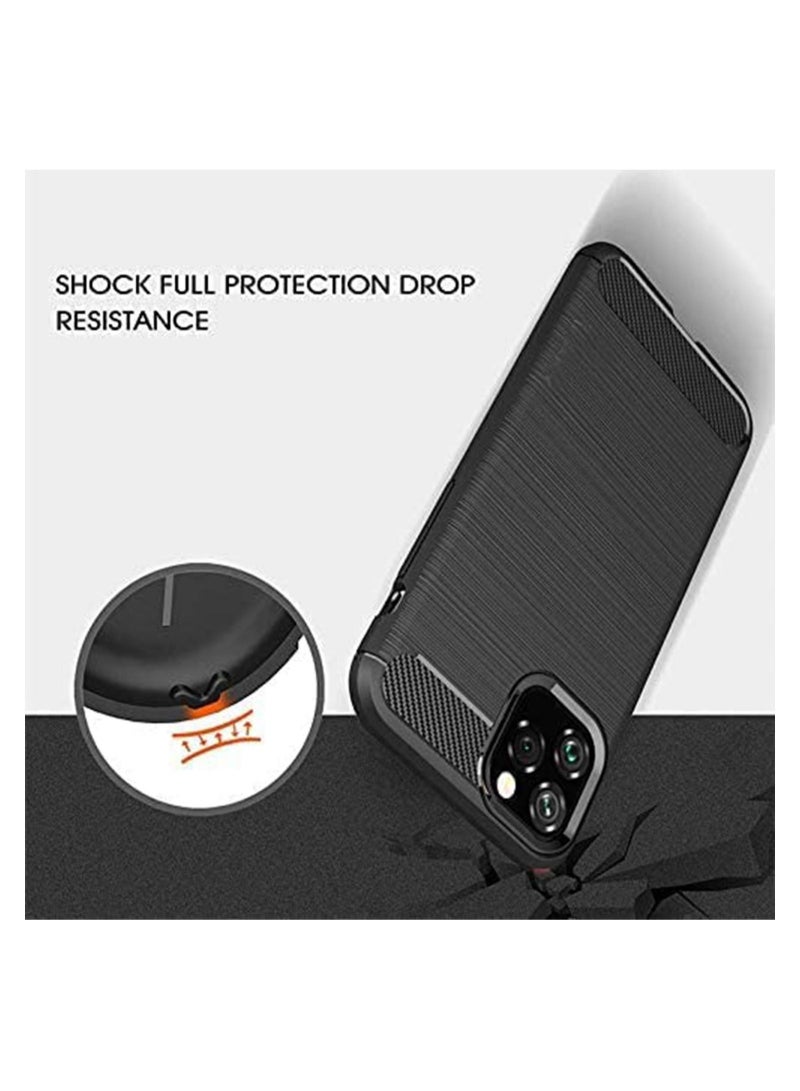 Captaintech Case for Apple iPhone 11 Pro Soft Silicon Brushed with Texture Carbon Fiber Design Protection Cover, Silk Microfiber Cloth, Cool Protective Shockproof Cover 5.8" 11P - Image 4