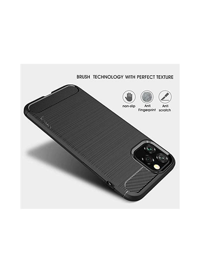 Captaintech Case for Apple iPhone 11 Pro Soft Silicon Brushed with Texture Carbon Fiber Design Protection Cover, Silk Microfiber Cloth, Cool Protective Shockproof Cover 5.8" 11P - Image 3