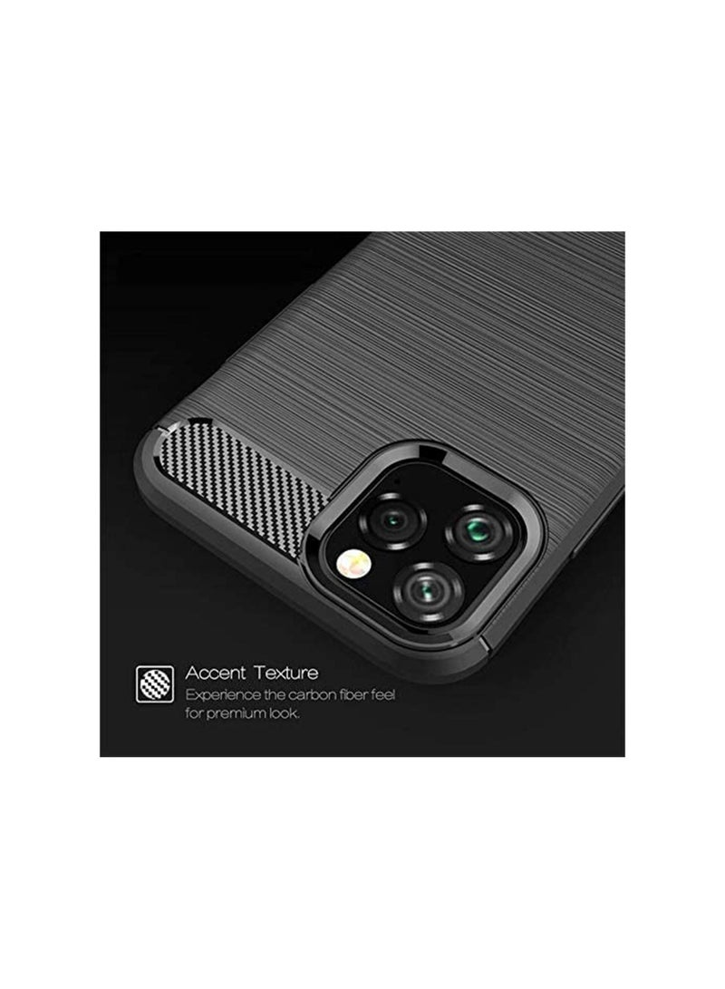 Captaintech Case for Apple iPhone 11 Pro Soft Silicon Brushed with Texture Carbon Fiber Design Protection Cover, Silk Microfiber Cloth, Cool Protective Shockproof Cover 5.8" 11P - Image 2