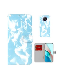 Case Cover For Xiaomi Redmi Note 9T / Note 9 5G  CN Version Cloud Fog Pattern Horizontal Flip Leather Case with Holder & Card Slot & Wallet Sky Blue