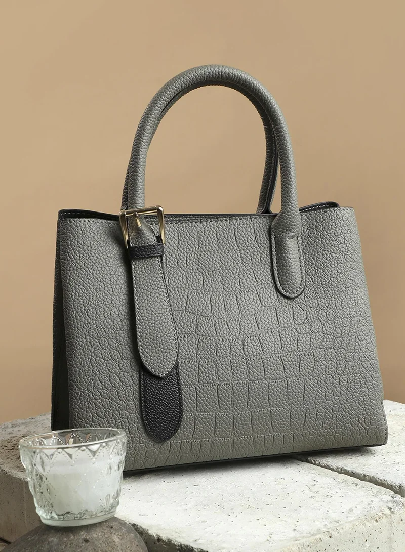 Haute Sauce Stormy Structure Grey Tote Bag