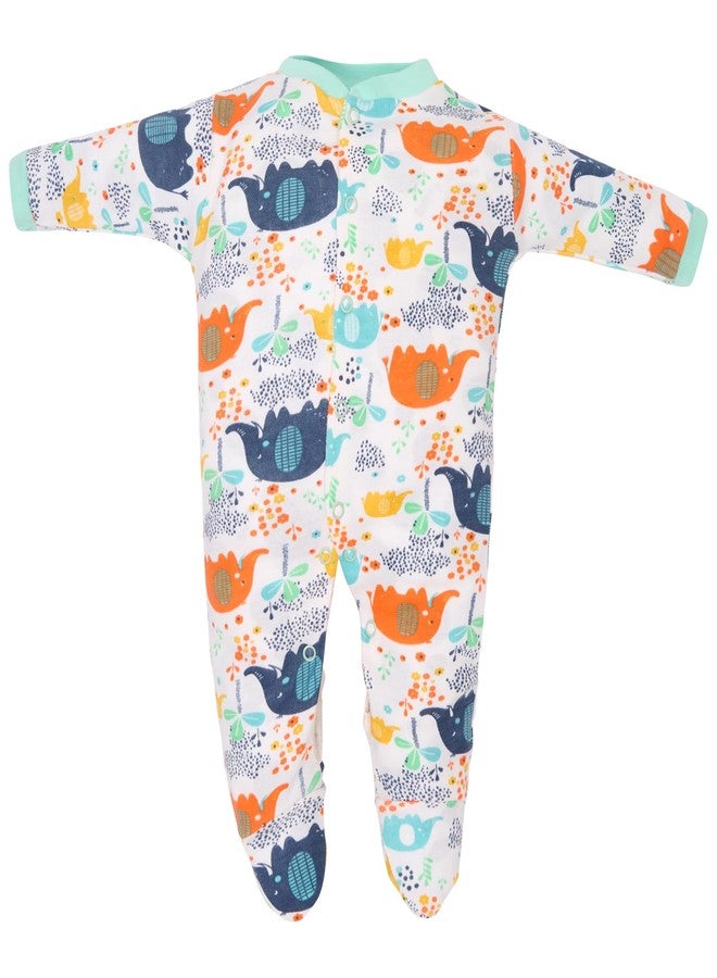 Magic Town® 100% Hosiery Cotton Unisex Romper for Kids and Infants Set of 3 Blue (3-6 Months) - Image 2