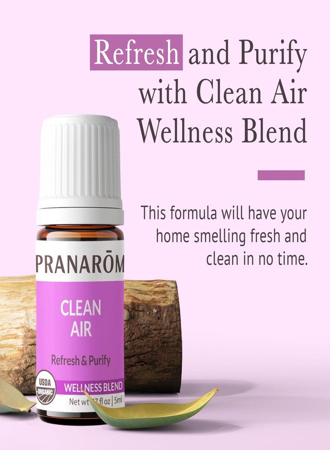 Pranarom - Clean Air Wellness Blend 5ml - Diffusing for Relaxation Ambiance - 100% Pure Organic Oils - Natural Air Freshener, Therapeutic Air Purification, Easy Diffuser Use - Image 2