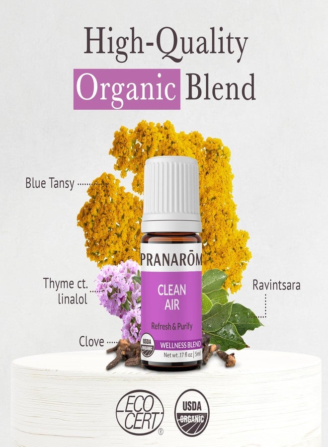 Pranarom - Clean Air Wellness Blend 5ml - Diffusing for Relaxation Ambiance - 100% Pure Organic Oils - Natural Air Freshener, Therapeutic Air Purification, Easy Diffuser Use - Image 3