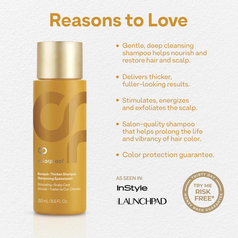 Colorproof Biorepair Thicken Shampoo for Color Treated Hair 8.5 Fl. Oz. Thickening Shampoo for Fine Hair w/Fresh Lime, Eucalyptus, Mint Leaf & Rosemary Scent - Image 3