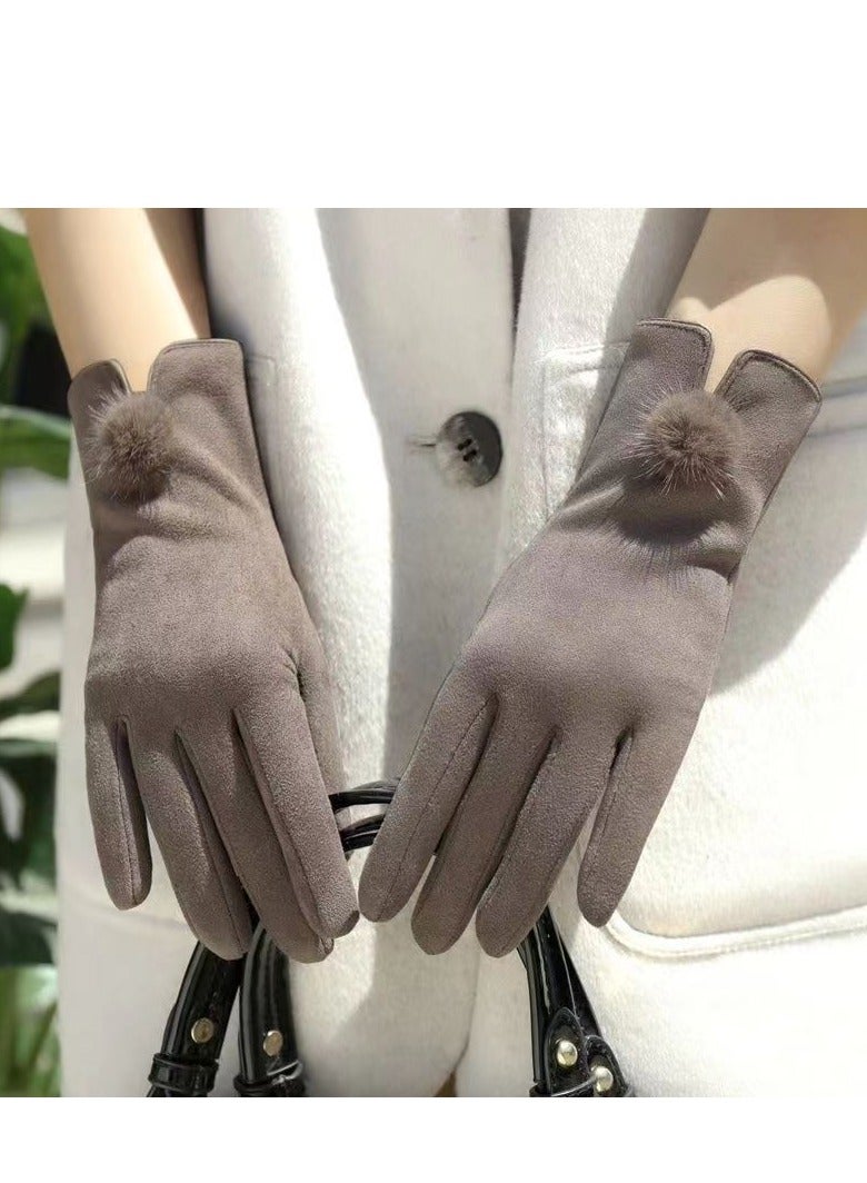 قفازات نسائية شتوية سميكة دافئة قفازات ركوب الدراجات - Image 1